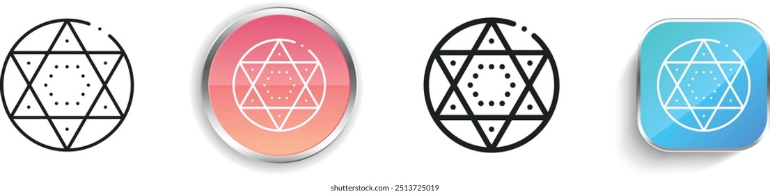 chinese checkers icon. Thin Linear, Regular and Button Style Design Isolated On White Background