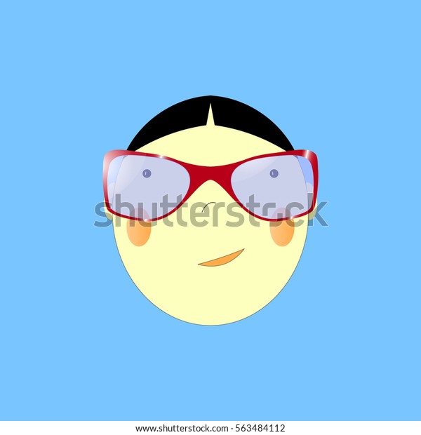 person with big glasses