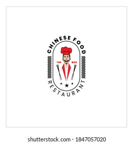 Chinese Chef, chinese food Restaurant logo design inspiration