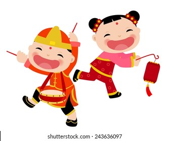 Chinese children - boy and girl