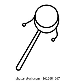 Chinese Children hand drum toy musical instruments icon or logo illustration on white background. Perfect use for website, pattern, design, etc.