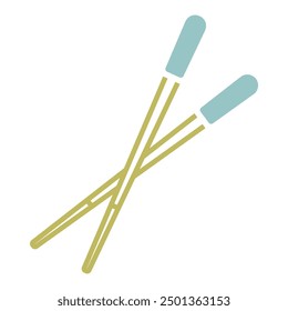 Chinese chopsticks, chop sticks vector icon. Kitchen appliance. Graph symbol for cooking web site design, logo, app, UI