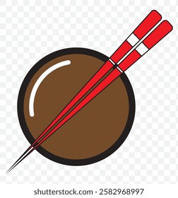 Chinese chopsticks icon black color outline. chopsticks flat vector icon. Simple line logo icon design vector illustration. chopsticks vector icons for web design isolated on transparent background.