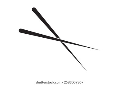 Chinese chopsticks icon black color outline. chopsticks flat vector icon. Simple line logo icon design vector illustration. chopsticks vector icons for web design isolated on white background.