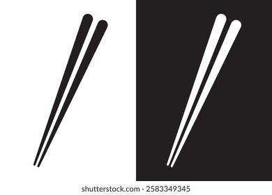 Chinese chopsticks icon black color outline. chopsticks flat vector icon. Simple line logo icon design vector illustration. chopsticks vector icons for web design isolated on white background.