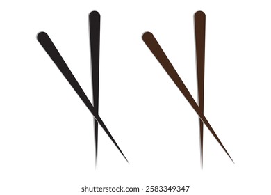 Chinese chopsticks icon black color outline. chopsticks flat vector icon. Simple line logo icon design vector illustration. chopsticks vector icons for web design isolated on white background.