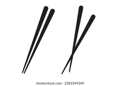 Chinese chopsticks icon black color outline. chopsticks flat vector icon. Simple line logo icon design vector illustration. chopsticks vector icons for web design isolated on white background.