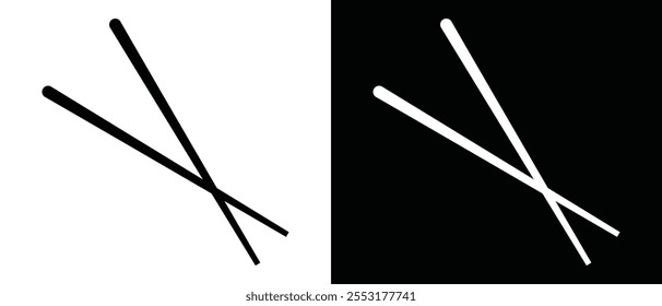 Ícone de pauzinhos. ícone de vetores planos de pauzinhos. Simples ícone de logotipo de linha ilustração vetorial de design. chopsticks ícones de vetor para web design isolado no fundo branco. eps 10