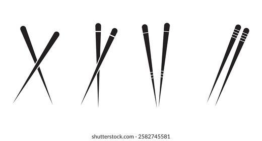 Chinese chopsticks icon Japanese chop food stick.  chopsticks vector icons for web design isolated on white background. Bamboo chopsticks icons . 1176