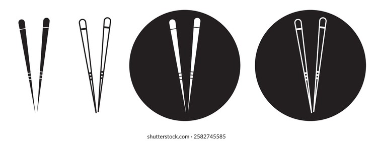 Chinese chopsticks icon Japanese chop food stick.  chopsticks vector icons for web design isolated on white background. Bamboo chopsticks icons . 1176