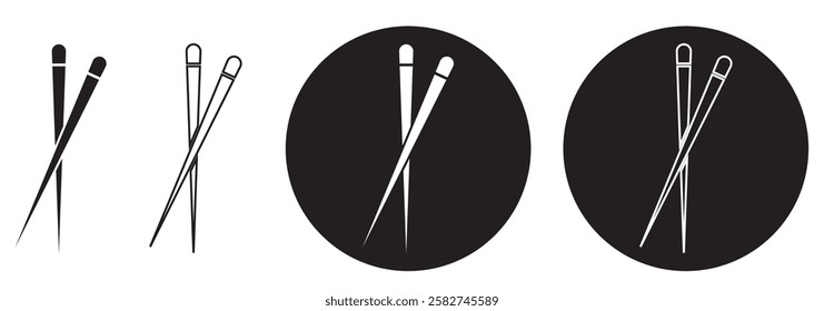 Chinese chopsticks icon Japanese chop food stick.  chopsticks vector icons for web design isolated on white background. Bamboo chopsticks icons . 1176