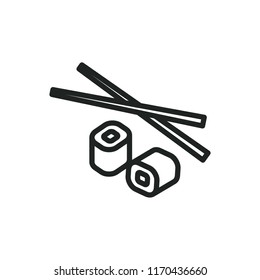 Chinese chopsticks vector icon