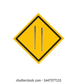 chinese chopsticks vector icon on white background