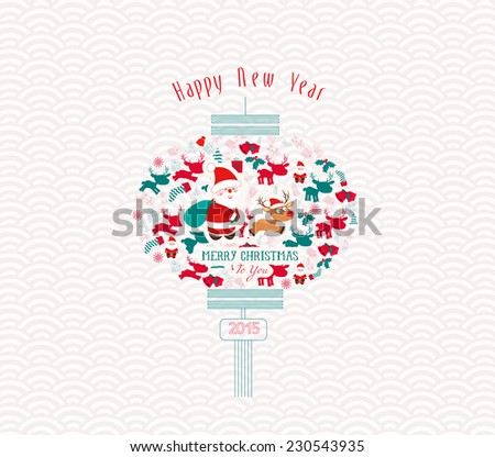 Chinese christmas and New Year Element design