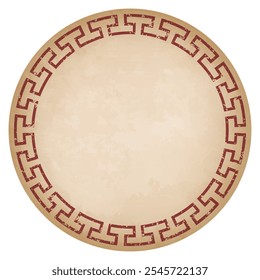 Chinese circular frame, old paper style, grunge, vintage
