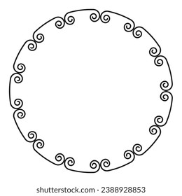 Chinese Circular Frame, Traditional, Vector