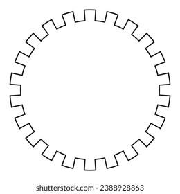 Chinese Circular Frame, Traditional, Vector