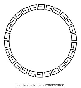 Chinese Circular Frame, Traditional, Vector