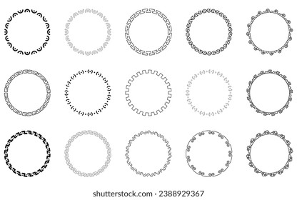 Marco circular chino, tradicional, conjunto vectorial