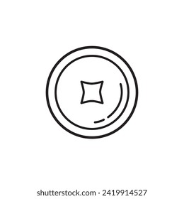 Icono de tela china. vectores 10