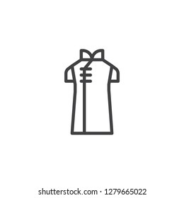Chinese clothes line icon. linear style sign for mobile concept and web design. Asian dress outline vector icon. Symbol, logo illustration. Pixel perfect vector graphics