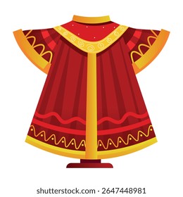 Chinese clothing illustration in flat style