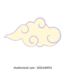 chinese cloud decoration icon isolated