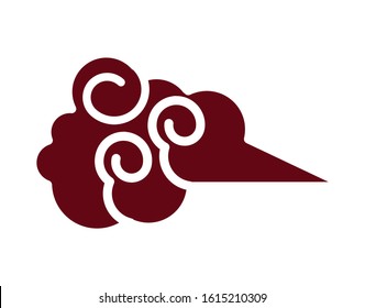 chinese cloud decorative isolated icon vector illustration design