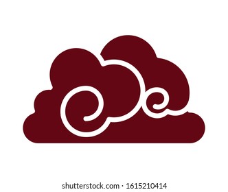 chinese cloud decorative isolated icon vector illustration design