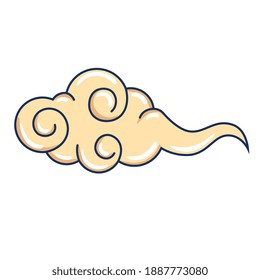 chinese cloud form isolated icon vector illustration design