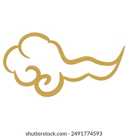 Chinese cloud golden lines material