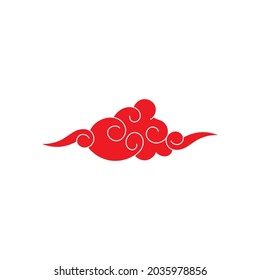 Chinese cloud icon design illustration template