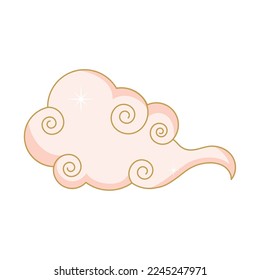 Chinesisches Cloud-Symbol, isoliertes Design