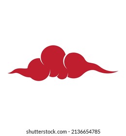 Chinese cloud or japan cloud icon vector flat design