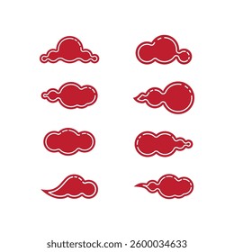 Chinese cloud or japan cloud icon vector flat design