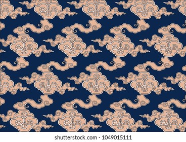Chinese cloud pattern background illustration