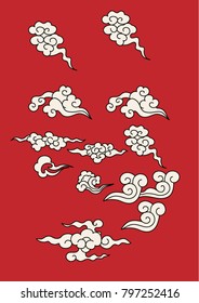 Chinese Cloud Pattern, Can Be Used In Illustration, Chinese Style Design.