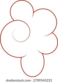 Ornamento de patrón de nube chino. Ilustración vectorial plana.