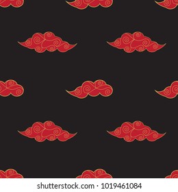 Chinese cloud seamless pattern background vector 
