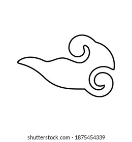 diseño vectorial del estilo de la línea sky en la nube china