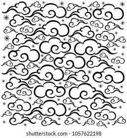 Chinese Cloud, sky vector.