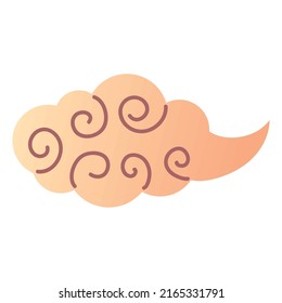 Chinesisches Cloud-Symbol einzeln