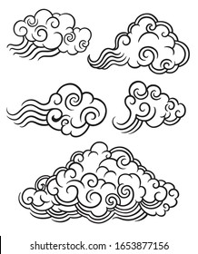 Chinese Cloud Style. Vector Art