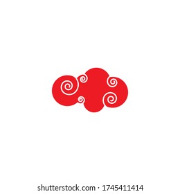 
Chinese Cloud template vector icon illustration design
