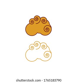 Chinese Cloud template vector icon illustration design
