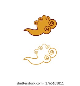 Chinese Cloud template vector icon illustration design
