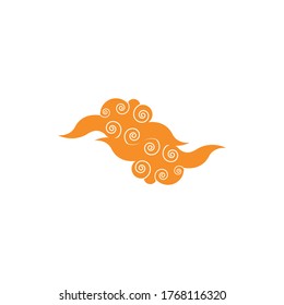 Chinese Cloud template vector icon illustration design
