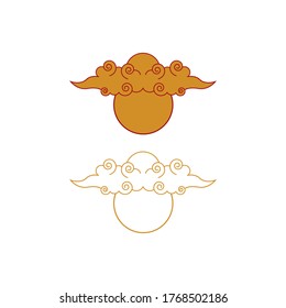 Chinese Cloud template vector icon illustration design
