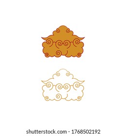 Chinese Cloud template vector icon illustration design

