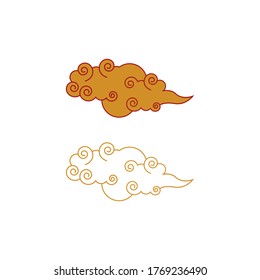 Chinese Cloud template vector icon illustration design
